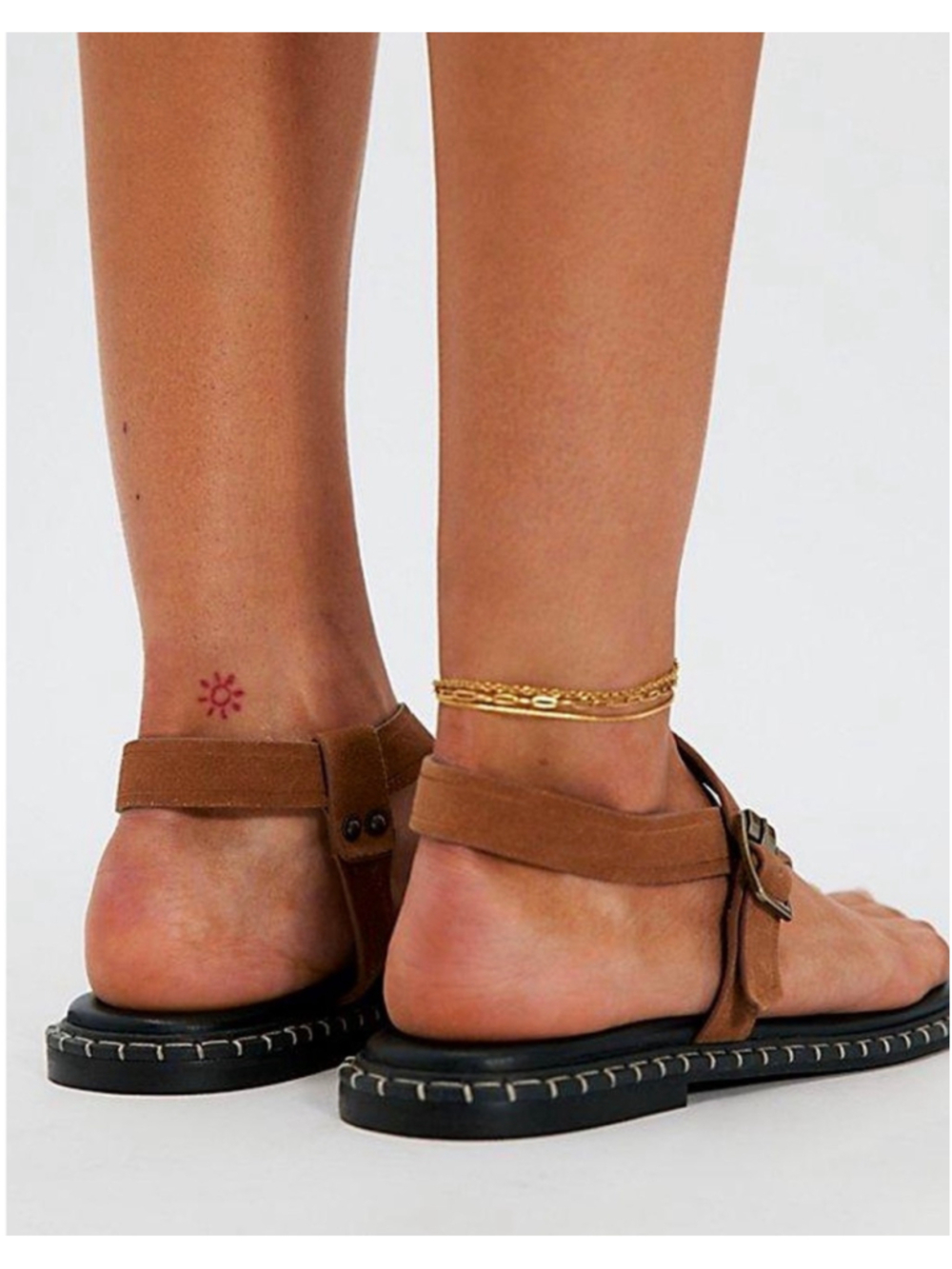New Free People Brown Akira Asymmetric Sandals SZ 10